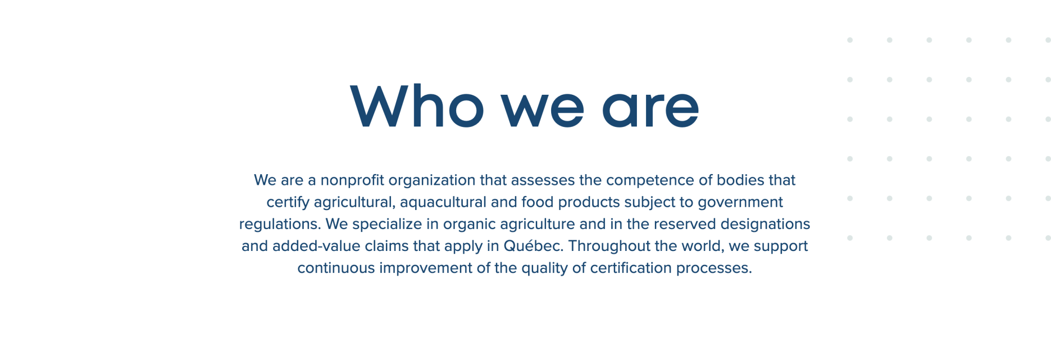 Who we are